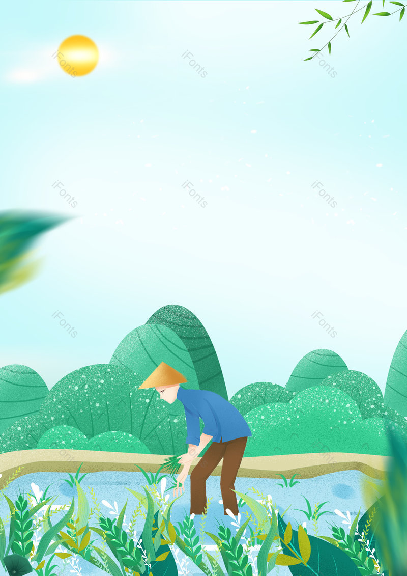 手绘二十四节气芒种创意海报背景,插画/手绘图,插画/手绘图库,插画/手绘图下载,插画/手绘